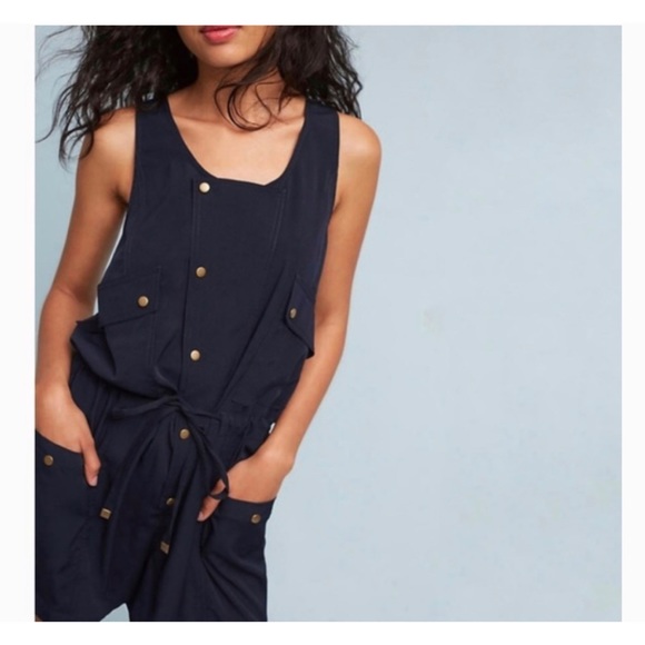 Anthropologie Elevenses Dree Utility Romper - Picture 3 of 6